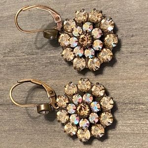 Beautiful sparkly flower drop earrings